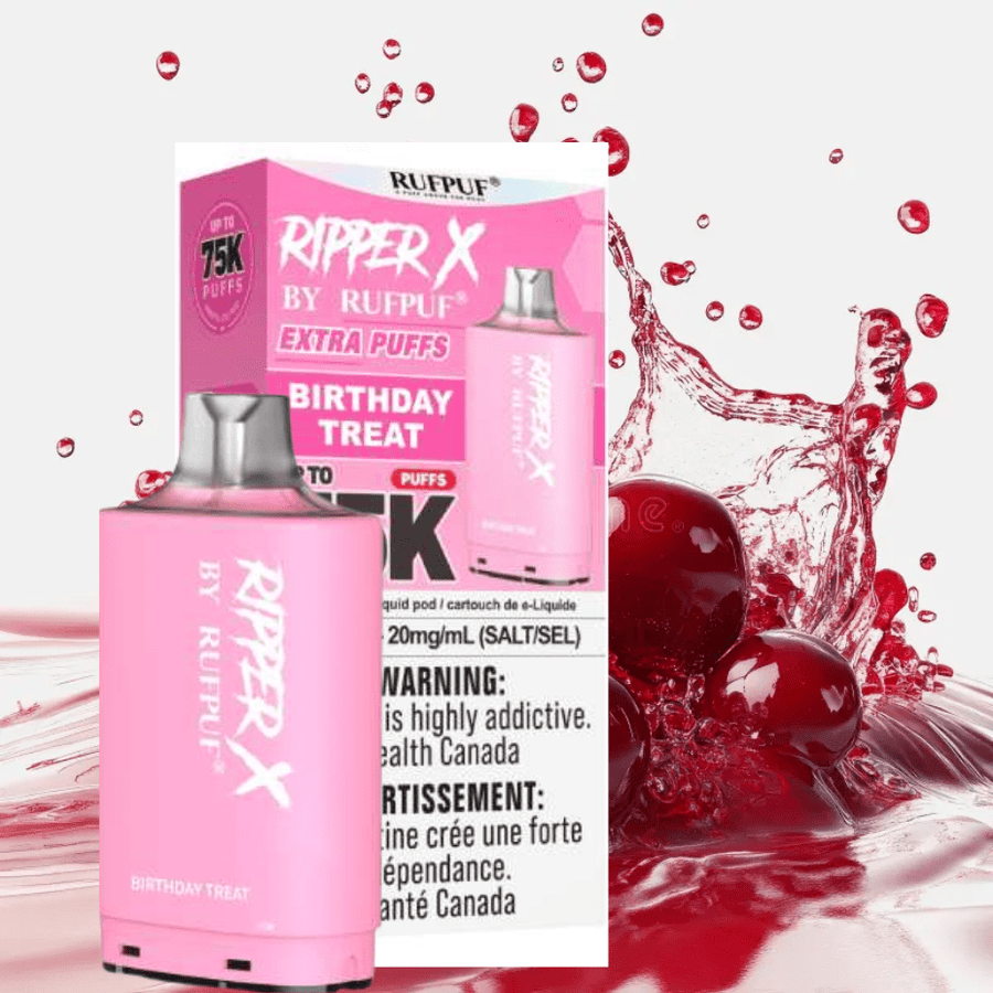 Ripper X 75k Turbo Pod-Birthday Treat 20mg / 75000 Puffs Okotoks Vape SuperStore Okotoks Alberta