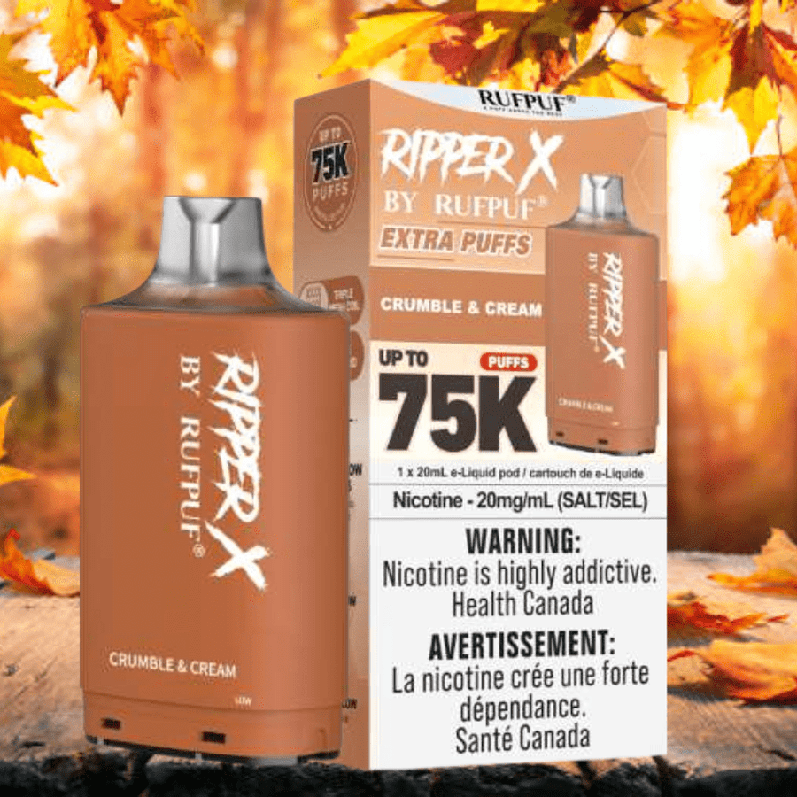Ripper X 75k Turbo Pod-Crumble & Cream 20mg / 75000 Puffs Okotoks Vape SuperStore Okotoks Alberta