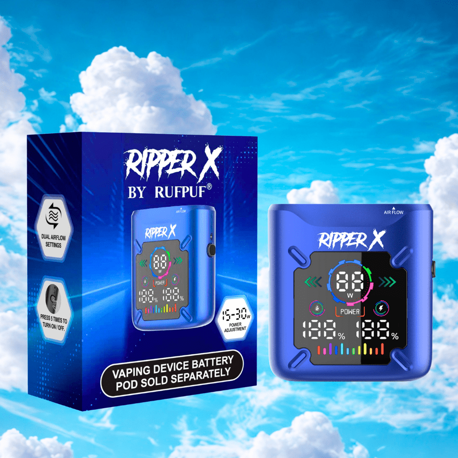Ripper X Ultra Battery-1000mAh Metallic Dark Blue Okotoks Vape SuperStore Okotoks Alberta