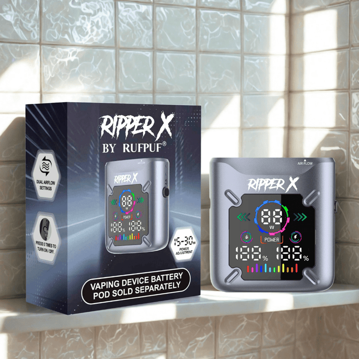 Ripper X Ultra Battery-1000mAh Metallic Gray Okotoks Vape SuperStore Okotoks Alberta