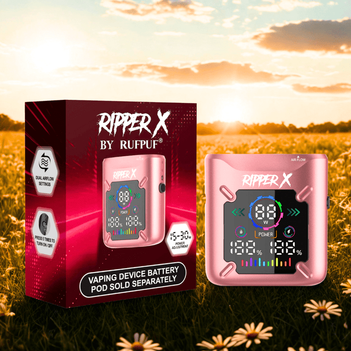 Ripper X Ultra Battery-1000mAh Metallic Pink Okotoks Vape SuperStore Okotoks Alberta