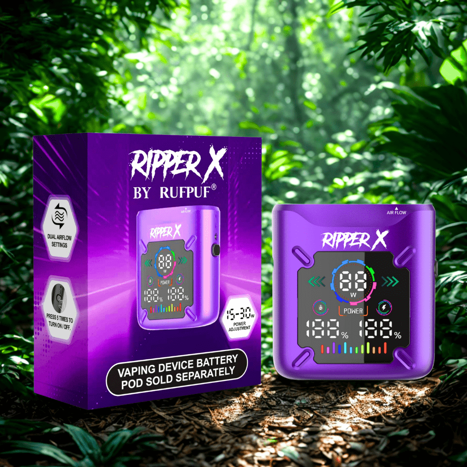 Ripper X Ultra Battery-1000mAh Metallic Purple Okotoks Vape SuperStore Okotoks Alberta