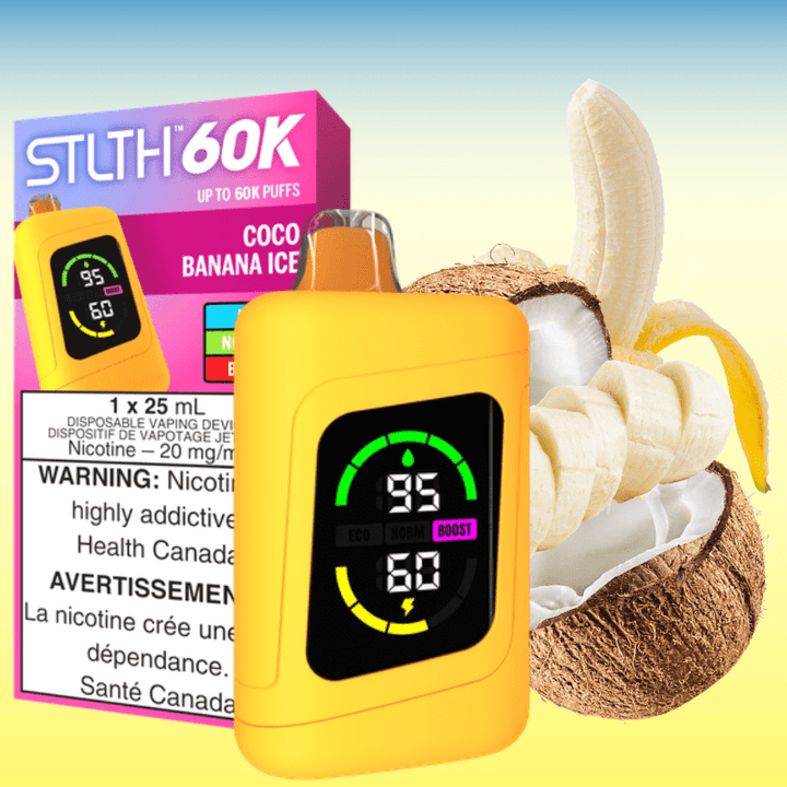STLTH 60K Disposable Vape-Coco Banana Ice 20mg / 60000 Puffs Okotoks Vape SuperStore Okotoks Alberta