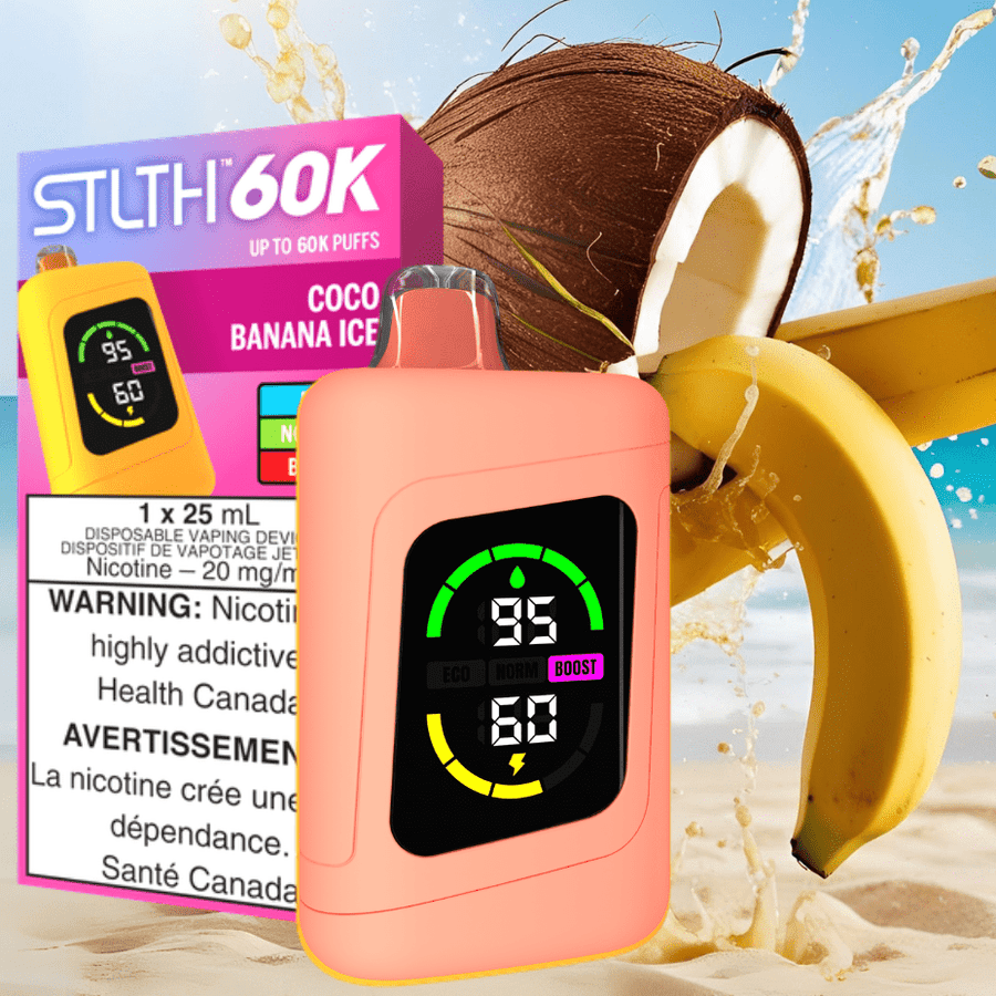 STLTH 60K Disposable Vape-Coco Banana Ice 20mg / 60000 Puffs Okotoks Vape SuperStore Okotoks Alberta