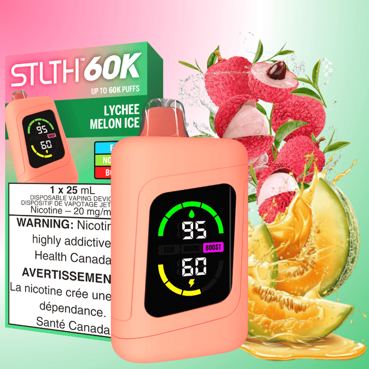 STLTH 60K Disposable Vape-Lychee Melon Ice 20mg / 60000 Puffs Okotoks Vape SuperStore Okotoks Alberta