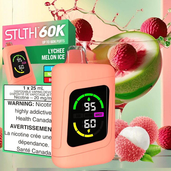 STLTH 60K Disposable Vape-Lychee Melon Ice 20mg / 60000 Puffs Okotoks Vape SuperStore Okotoks Alberta
