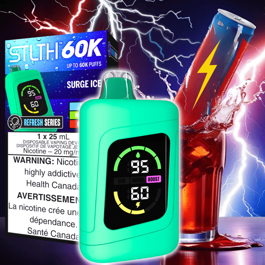 STLTH 60K Disposable Vape REFRESH-Surge Ice 20mg / 60000 Puffs Okotoks Vape SuperStore Okotoks Alberta