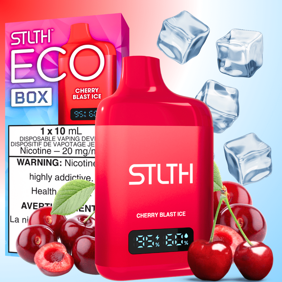 STLTH Eco Box Disposable Vape - Cherry Blast Ice 10mL / 20mg Okotoks Vape SuperStore Okotoks Alberta