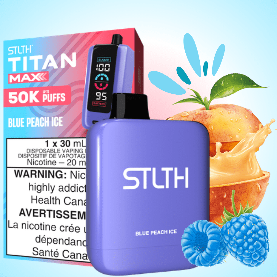 STLTH Titan Max 50K Disposable Vape-Blue Peach Ice 20mg / 50000 Puffs Okotoks Vape SuperStore Okotoks Alberta
