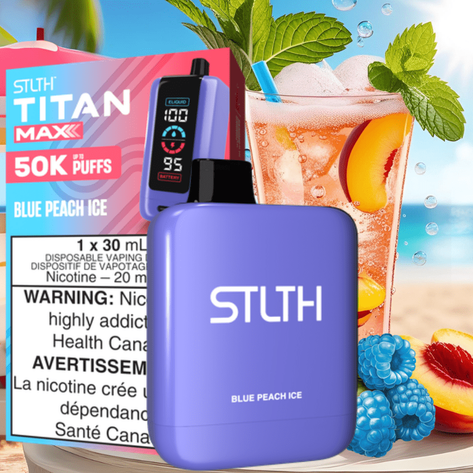 STLTH Titan Max 50K Disposable Vape-Blue Peach Ice 20mg / 50000 Puffs Okotoks Vape SuperStore Okotoks Alberta