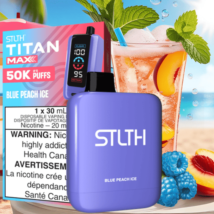 STLTH Titan Max 50K Disposable Vape-Blue Peach Ice 20mg / 50000 Puffs Okotoks Vape SuperStore Okotoks Alberta