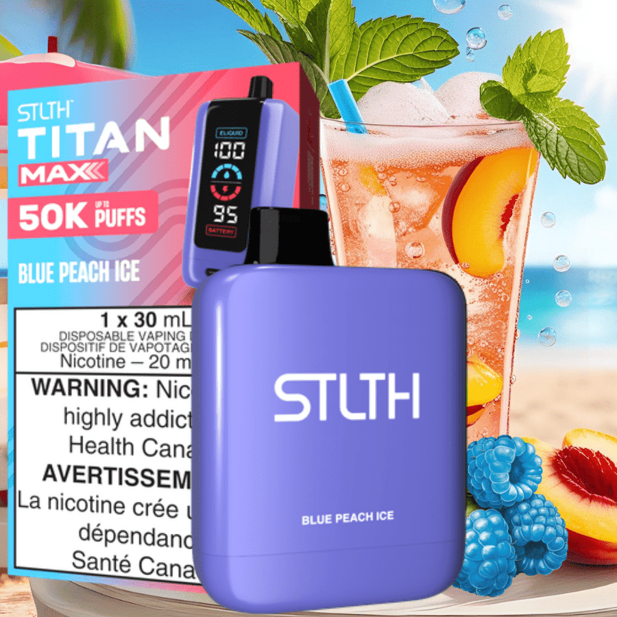 STLTH Titan Max 50K Disposable Vape-Blue Peach Ice 20mg / 50000 Puffs Okotoks Vape SuperStore Okotoks Alberta