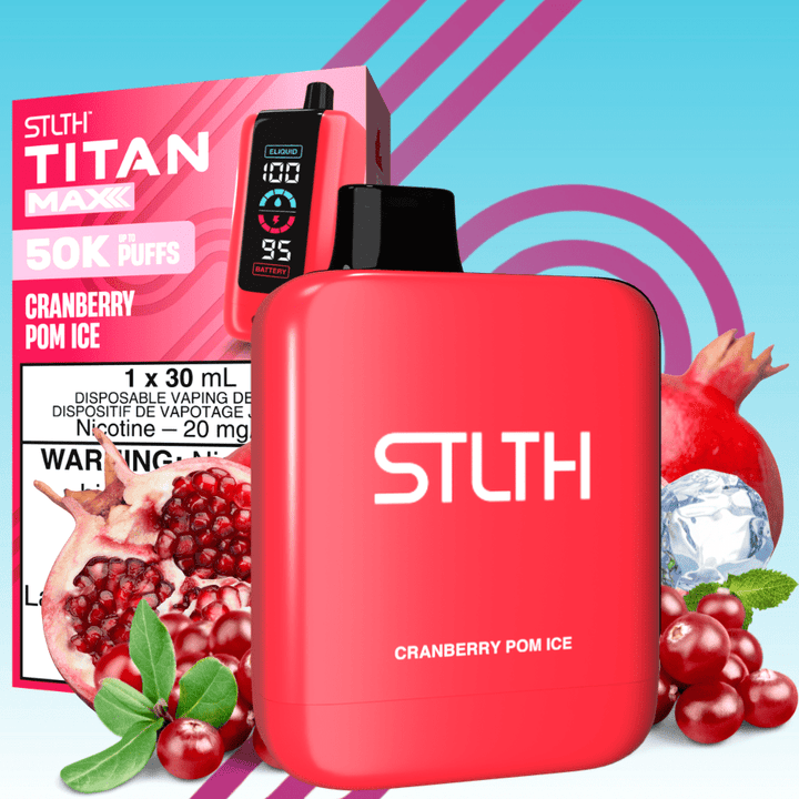 STLTH Titan Max 50K Disposable Vape-Cranberry Pom Ice 50000 Puffs / 20mg Okotoks Vape SuperStore Okotoks Alberta