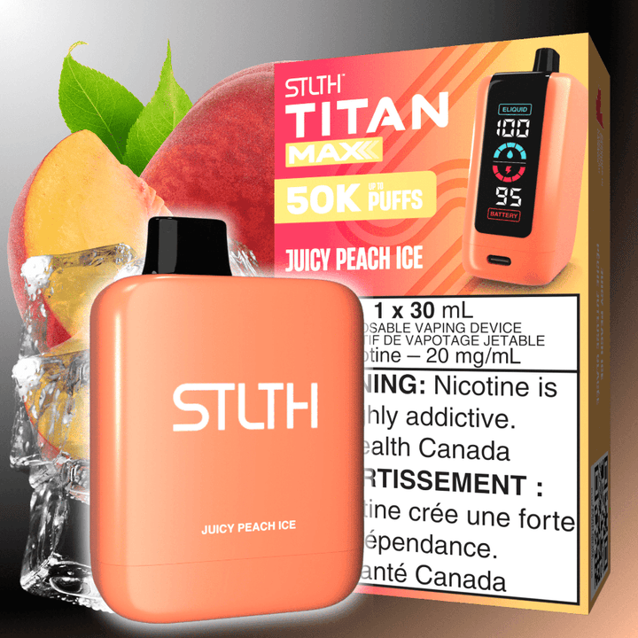 STLTH Titan Max 50k Disposable Vape-Juicy Peach Ice 50000 Puffs Okotoks Vape SuperStore Okotoks Alberta