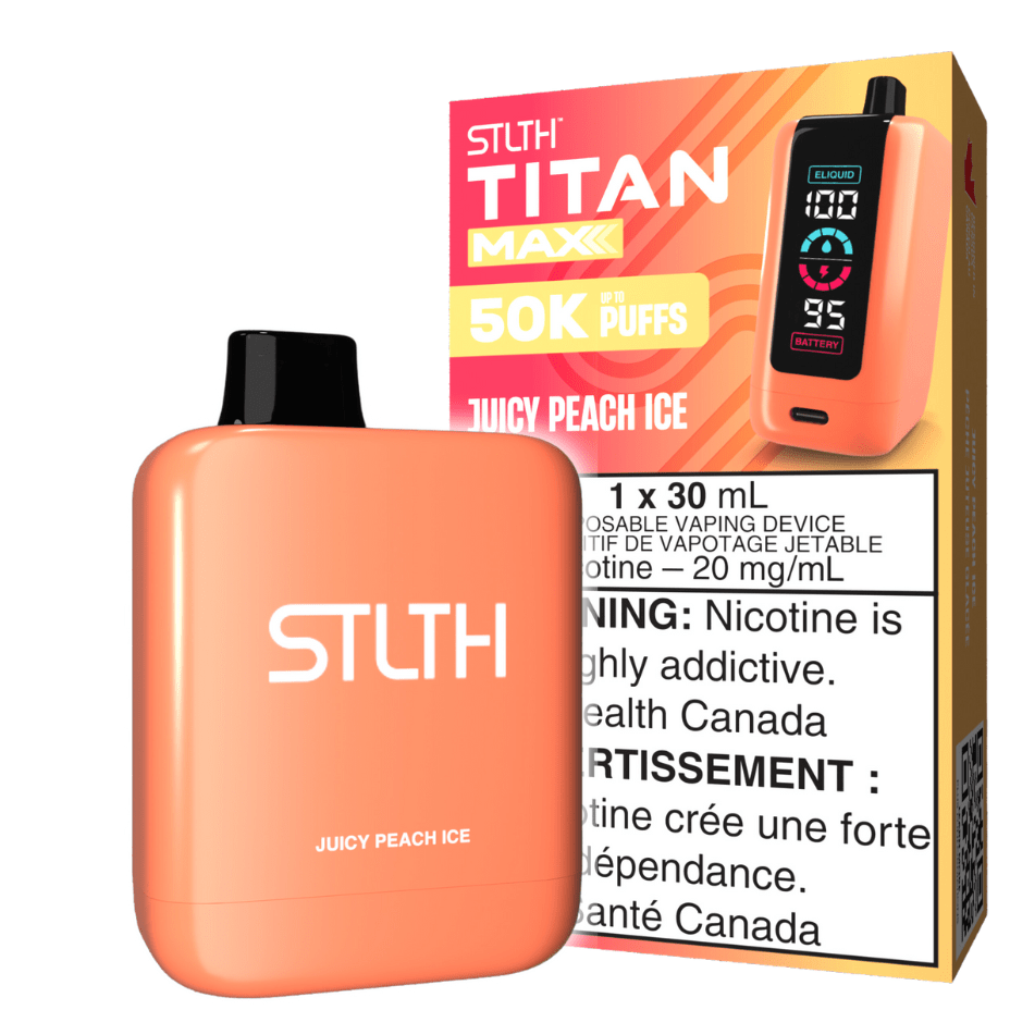 STLTH Titan Max 50k Disposable Vape-Juicy Peach Ice 50000 Puffs Okotoks Vape SuperStore Okotoks Alberta