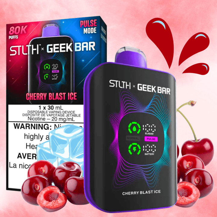 STLTH x Geek Bar 80K Disposable Vape-Cherry Blast Ice 20mg / 80000 Puffs Okotoks Vape SuperStore Okotoks Alberta