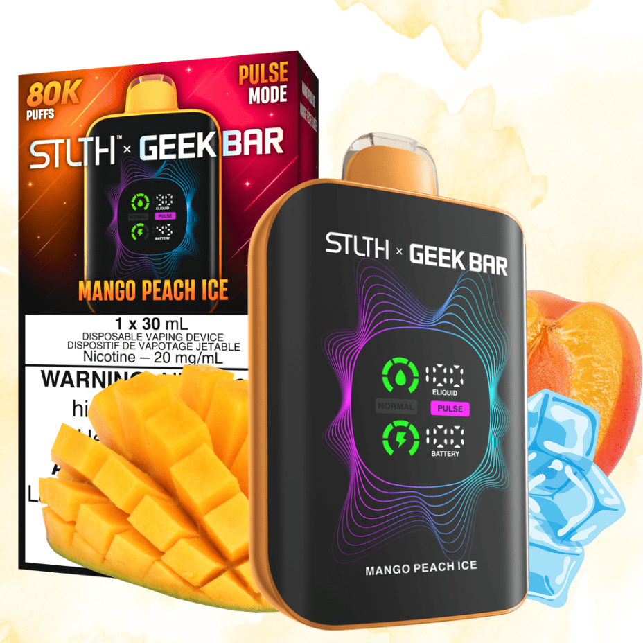 STLTH x Geek Bar 80K Disposable Vape-Mango Peach Ice 20mg / 80000 Puffs Okotoks Vape SuperStore Okotoks Alberta