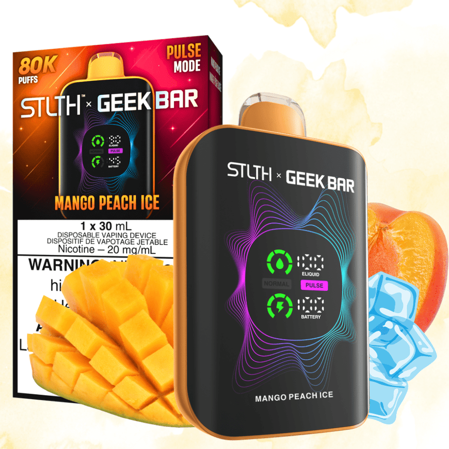 STLTH x Geek Bar 80K Disposable Vape-Mango Peach Ice 20mg / 80000 Puffs Okotoks Vape SuperStore Okotoks Alberta