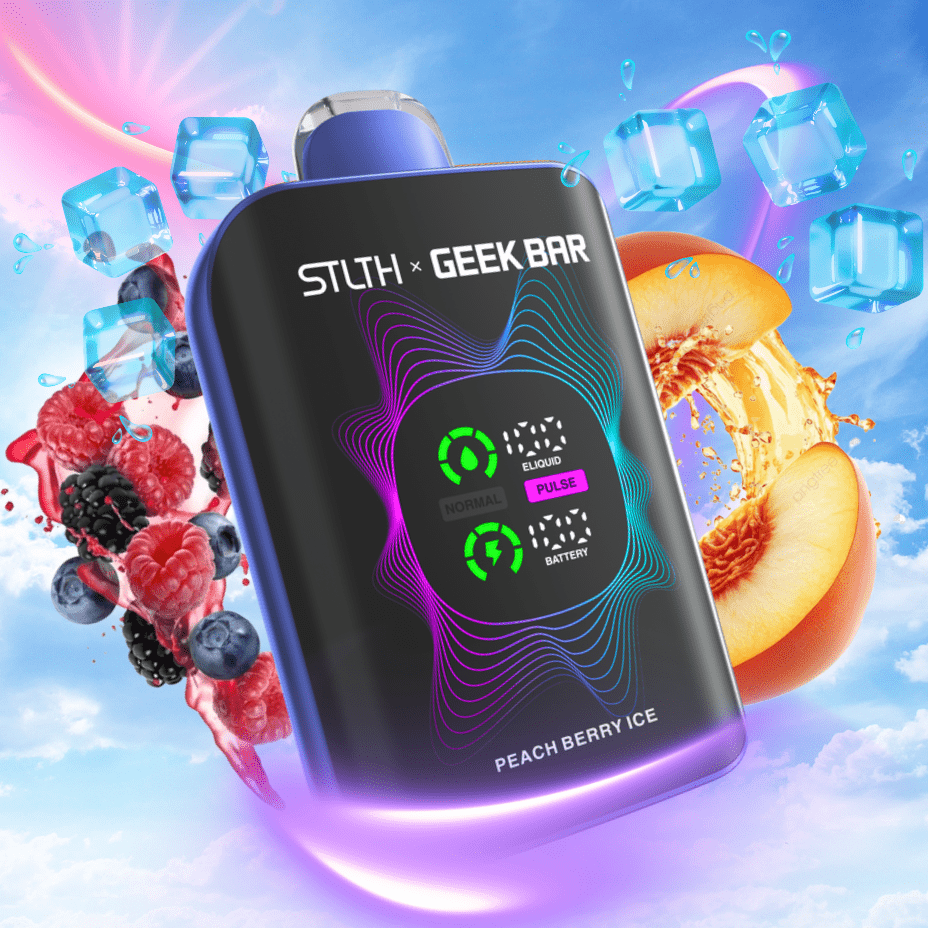 STLTH x Geek Bar 80K Disposable Vape-Peach Berry Ice 20mg / 80000 Puffs Okotoks Vape SuperStore Okotoks Alberta