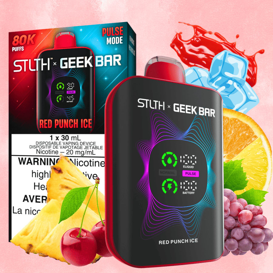 STLTH x Geek Bar 80K Disposable Vape-Red Punch Ice 20mg / 80000 Puffs Okotoks Vape SuperStore Okotoks Alberta