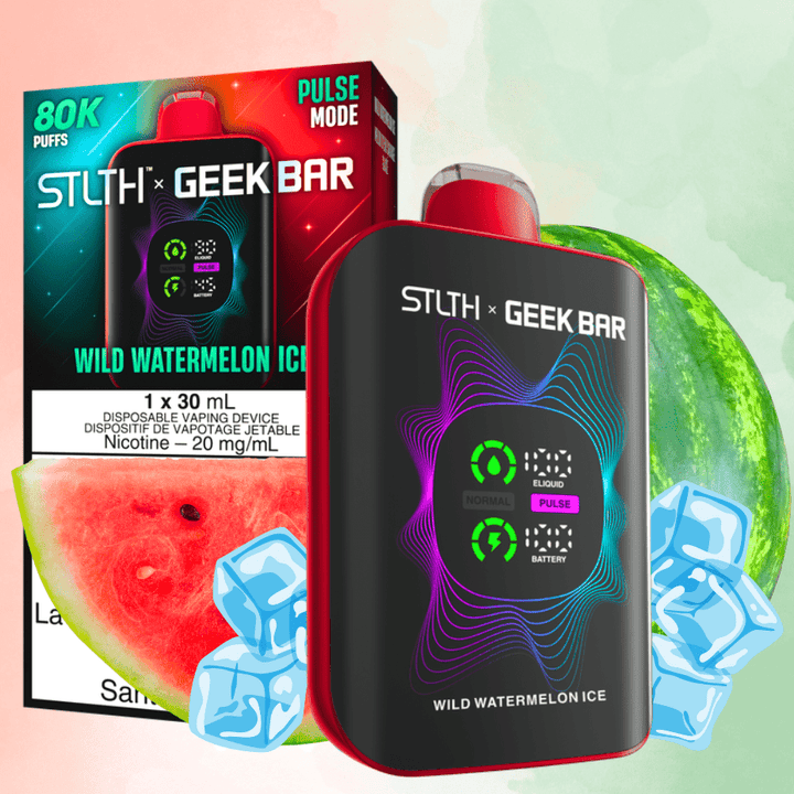 STLTH x Geek Bar 80K Disposable Vape-Wild Watermelon Ice 20mg / 80000 Puffs Okotoks Vape SuperStore Okotoks Alberta