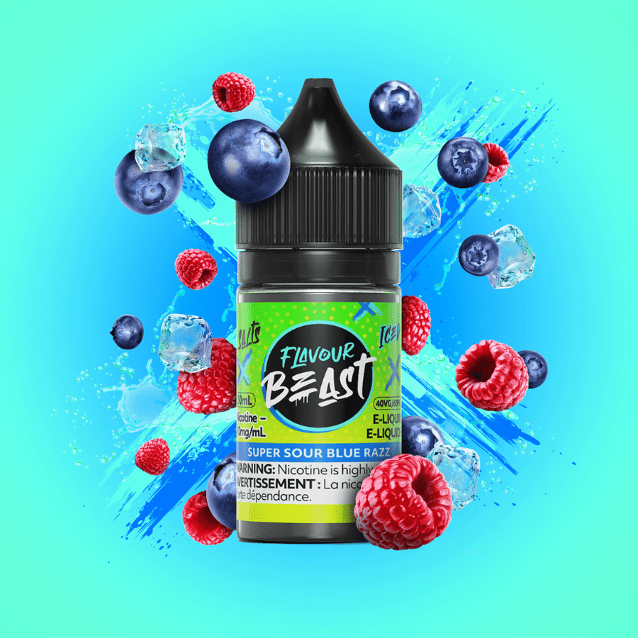 Super Sour Blue Razz Salts by Flavour Beast E-Liquid 30ml / 20mg Okotoks Vape SuperStore Okotoks Alberta