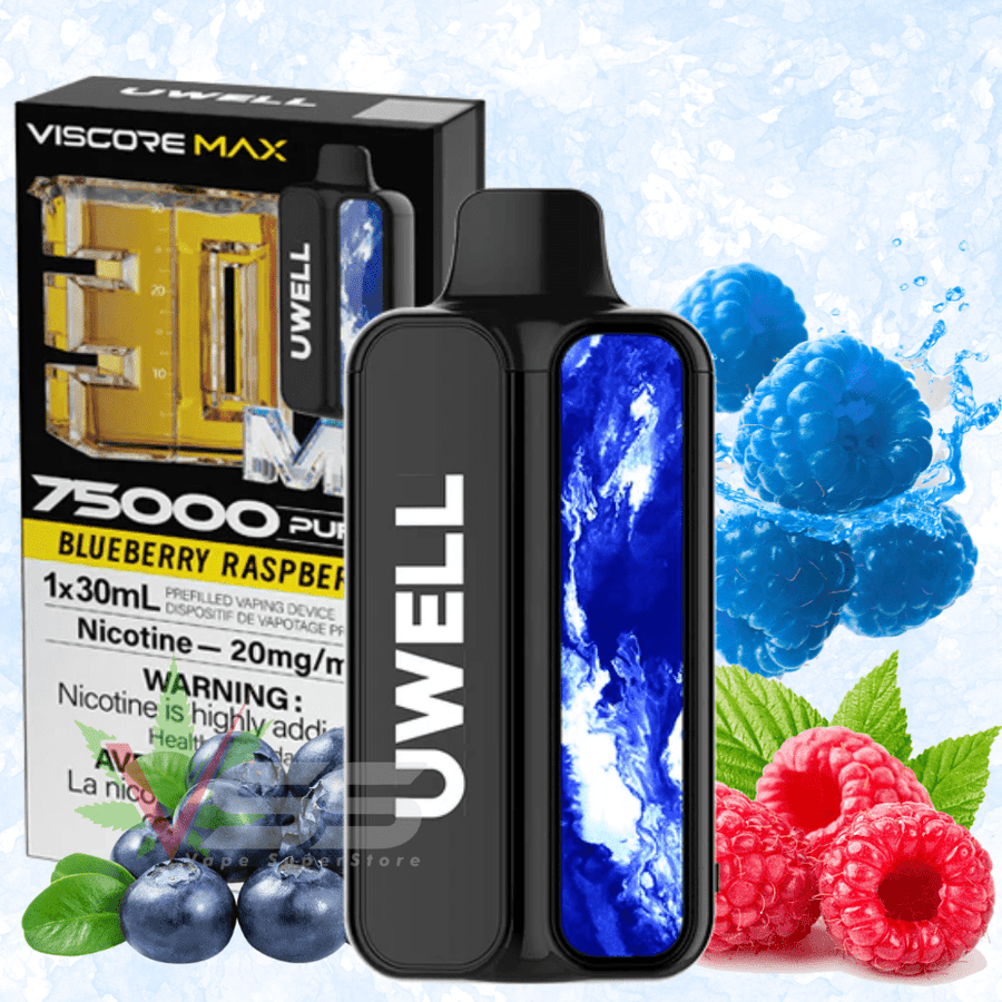 UWELL Viscore Max 75K Disposable Vape - Blueberry Raspberry 20mg / 75000 Puffs Okotoks Vape SuperStore Okotoks Alberta