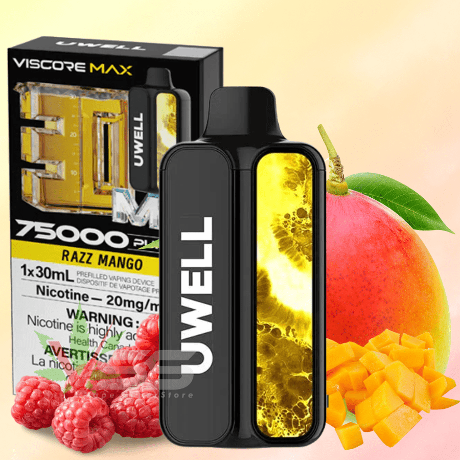 UWELL Viscore Max 75K Disposable Vape - Razz Mango 20mg / 75000 Puffs Okotoks Vape SuperStore Okotoks Alberta