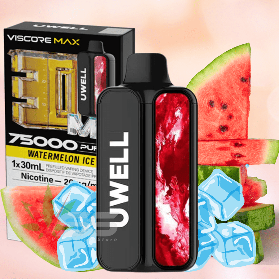 UWELL Viscore Max 75K Disposable Vape - Watermelon Ice 20mg / 75000 Puffs Okotoks Vape SuperStore Okotoks Alberta