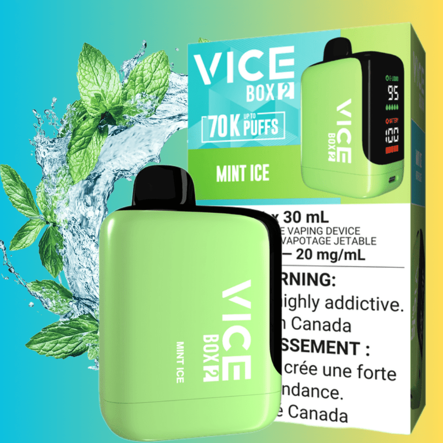 Vice Box 2 70k Disposable Vape - Mint Ice 70K / 20mg/mL Okotoks Vape SuperStore Okotoks Alberta