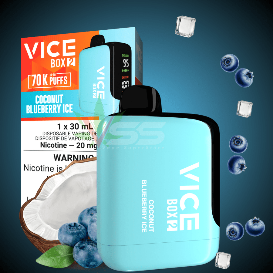 Vice Box 2 Disposable Vape - Coconut Blueberry Ice Okotoks Vape SuperStore Okotoks Alberta