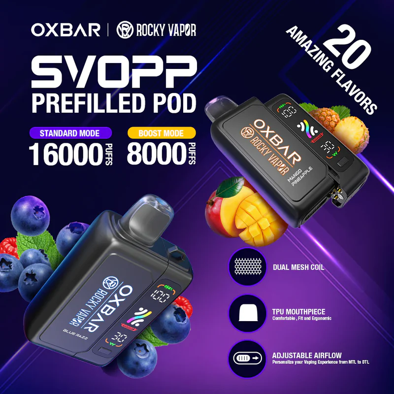 Oxbar SVOPP 16k Pods in Alberta at Okotoks Vape Superstore