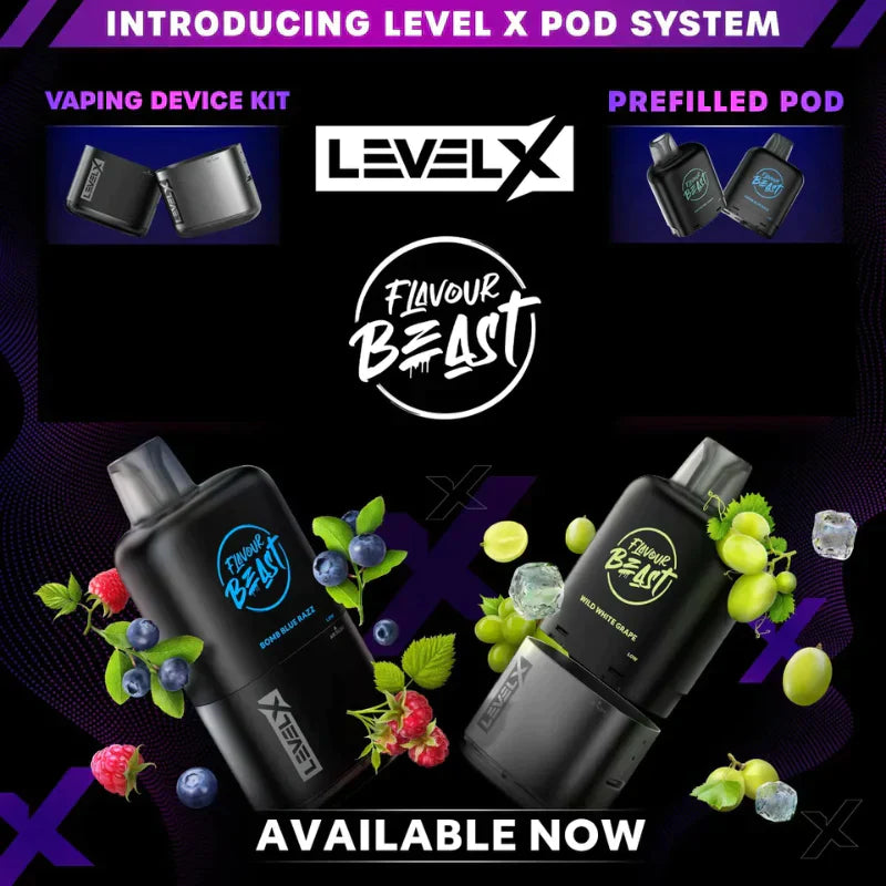 Level X Boost G2 Flavour Beast 25k Pods in Alberta at Okotoks Vape SuperStore