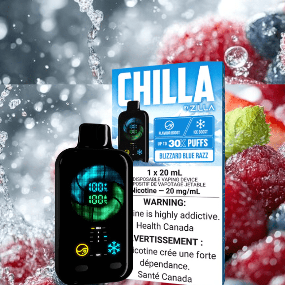 Chilla by Zilla 30k Disposable Vape-Blizzard Blue Razz 50000 Puff / 20mg Okotoks Vape SuperStore Okotoks Alberta