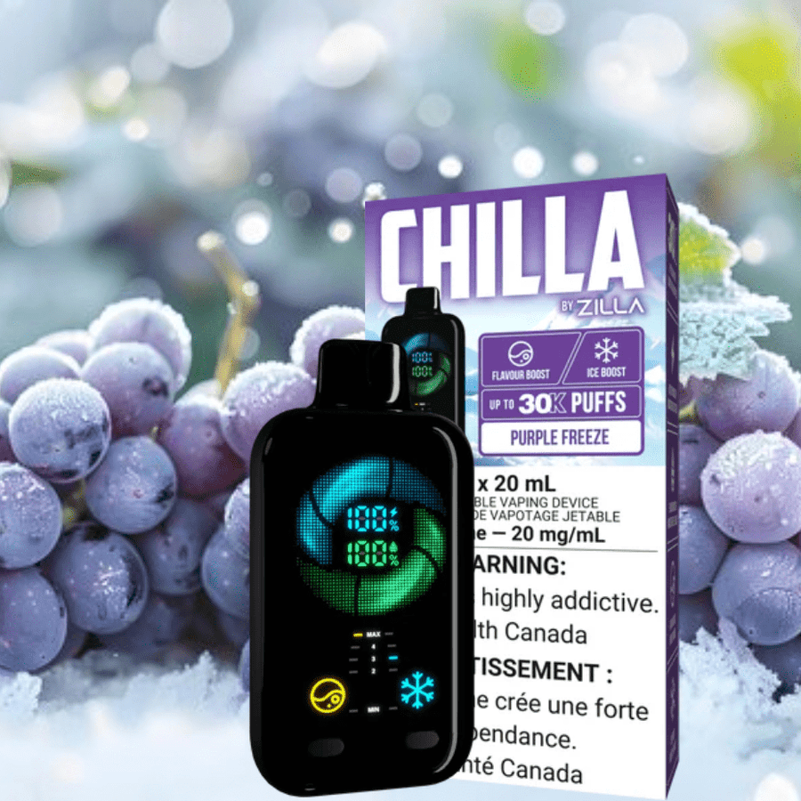 Chilla by Zilla 30k Disposable Vape-Purple Freeze 50000 Puff / 20mg Okotoks Vape SuperStore Okotoks Alberta