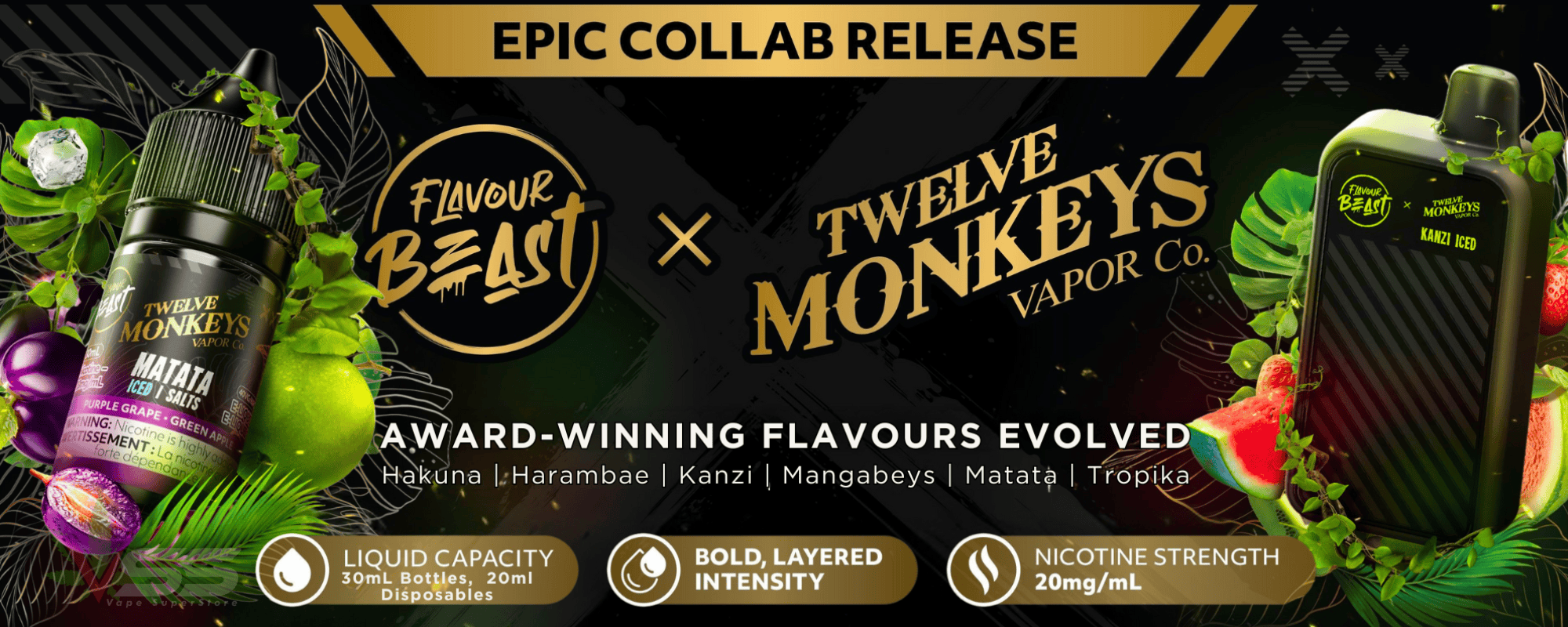 Flavour Beast x 12 Monkeys Beast Mode Max 2 50K Disposable Vape - Okotoks Vape SuperStore in Alberta Canada