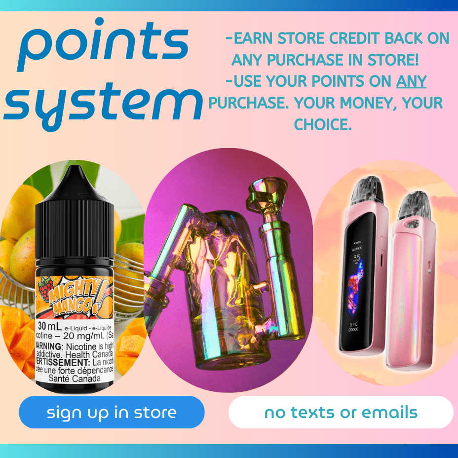 Mobile Vape SuperStore Point System Banner - Okotoks Vape SuperStore in Alberta Canada