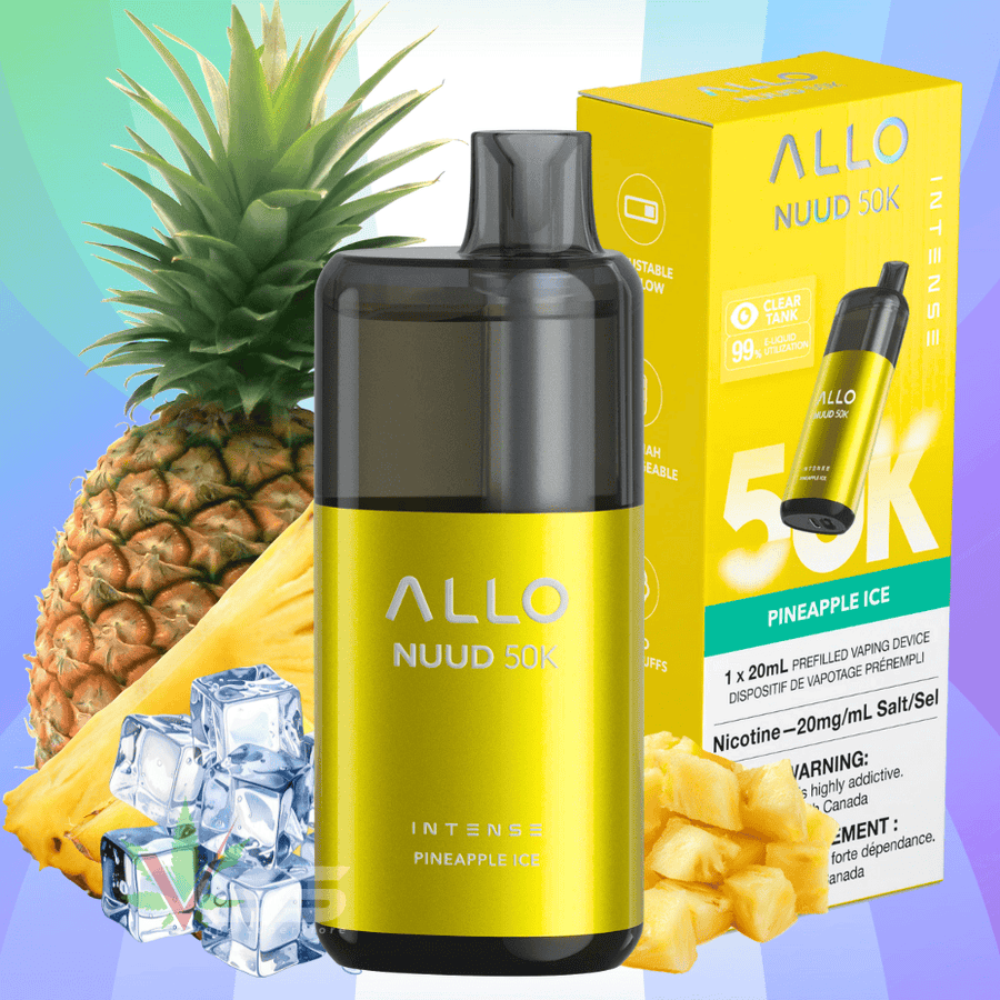 ALLO Nuud 50K Disposable Vape - Pineapple Ice in Alberta - Okotoks Vape SuperStore ALLO Nuud 50K Disposable Vape - Pineapple Ice in Alberta - Okotoks Vape SuperStore