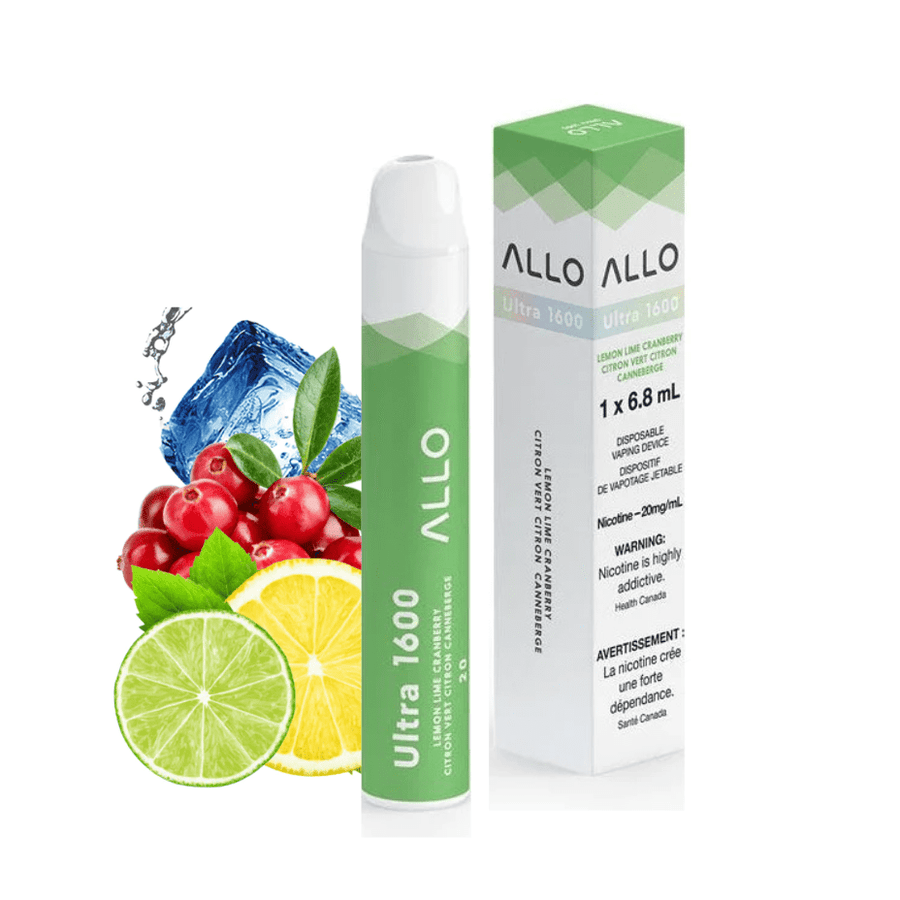 Allo Ultra 1600 Disposable Vape-Lemon Lime Cranberry 20mg / 6.8ml Okotoks Vape SuperStore Okotoks Alberta