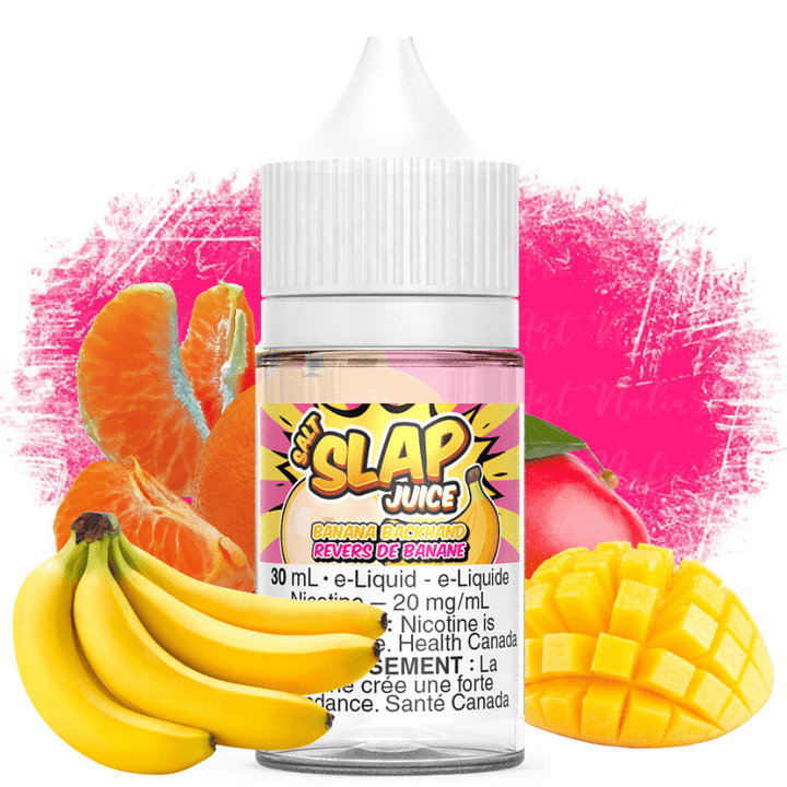 Banana BackHand Salt by Slap Juice 30ml / 12mg Okotoks Vape SuperStore Okotoks Alberta