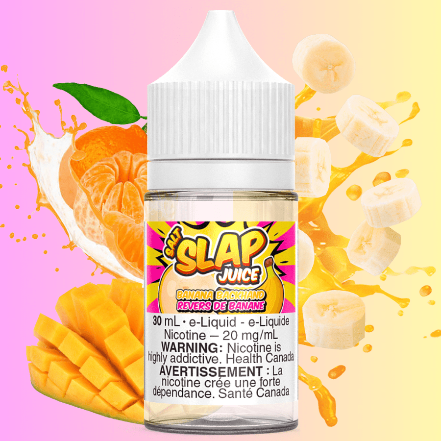 Banana BackHand Salt by Slap Juice Okotoks Vape SuperStore Okotoks Alberta