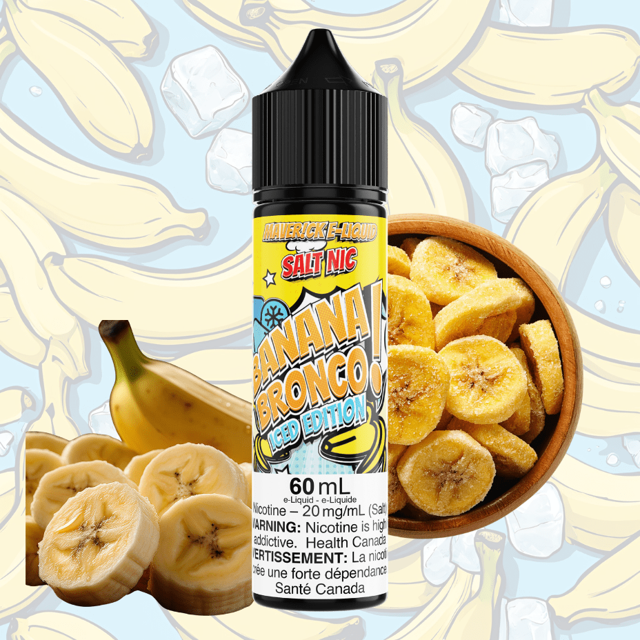 Banana Bronco Iced Salt by Maverick E-Liquid Okotoks Vape SuperStore Okotoks Alberta