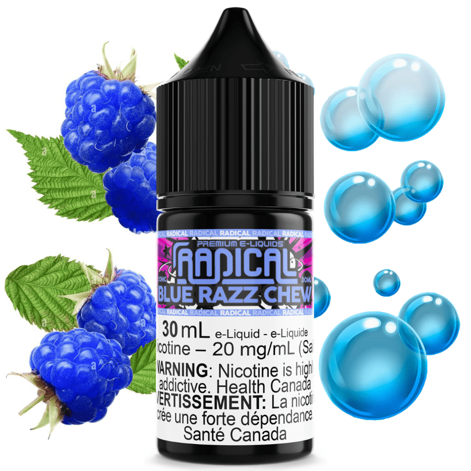 Blue Razz Chew Salt Nic by Radical E-liquid 30ml / 12mg Okotoks Vape SuperStore Okotoks Alberta