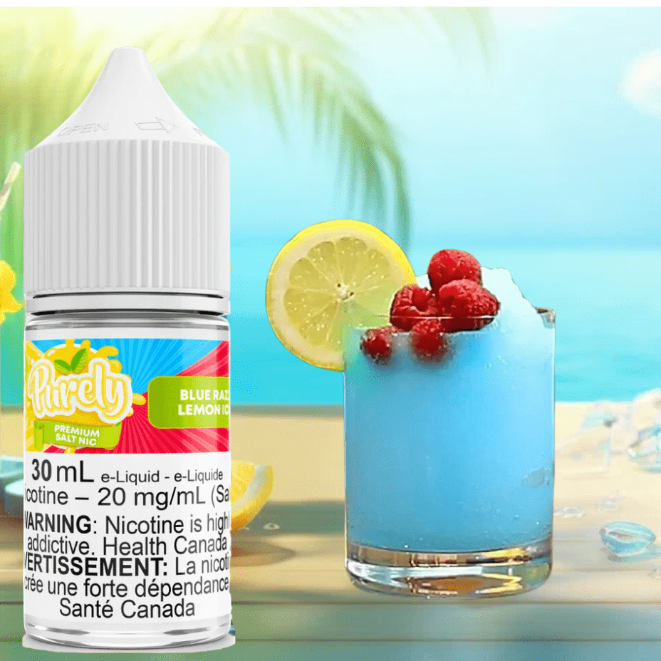 Blue Razz Lemon Ice Salt Nic by Purely E-Liquid Okotoks Vape SuperStore Okotoks Alberta