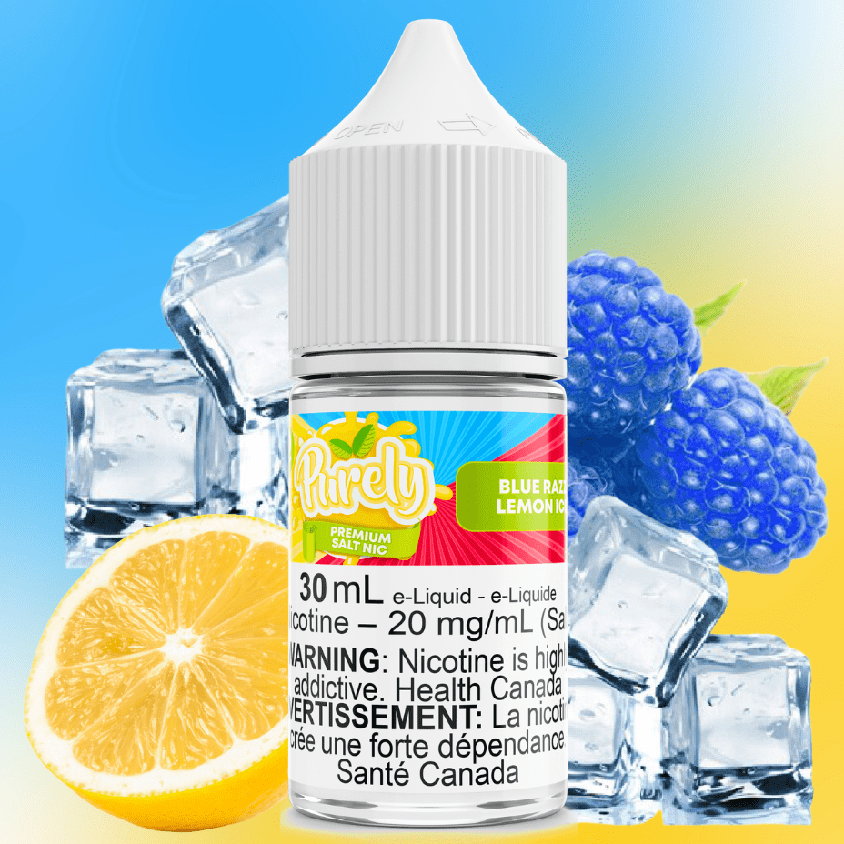 Blue Razz Lemon Ice Salt Nic by Purely E-Liquid Okotoks Vape SuperStore Okotoks Alberta