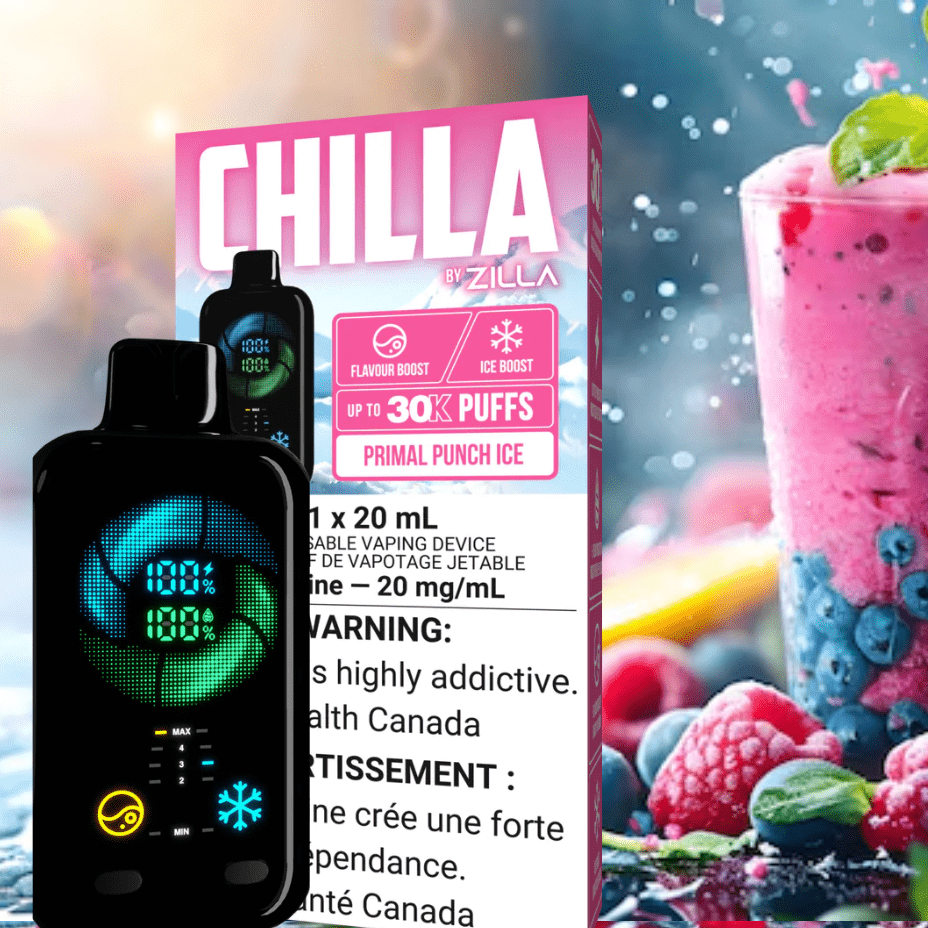 Chilla by Zilla 30k Disposable Vape-Primal Punch 50000 Puff / 20mg Okotoks Vape SuperStore Okotoks Alberta