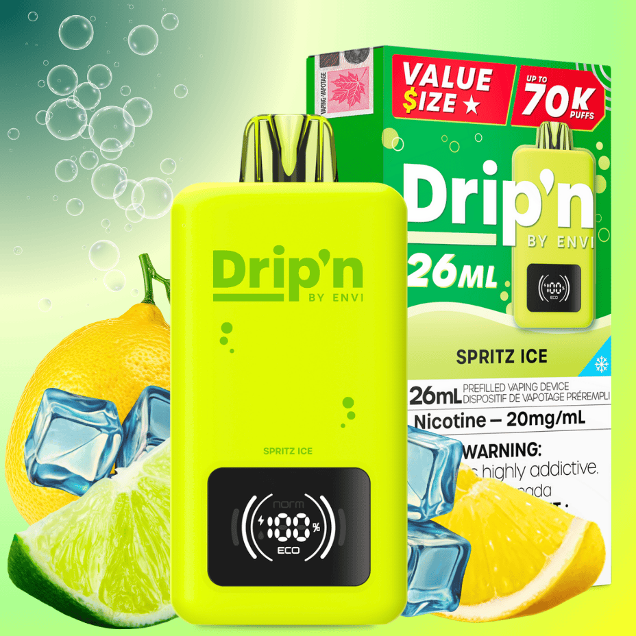 Drip'n by Envi 26ml 70K Disposable Vape - Spritz Ice Okotoks Vape SuperStore Okotoks Alberta