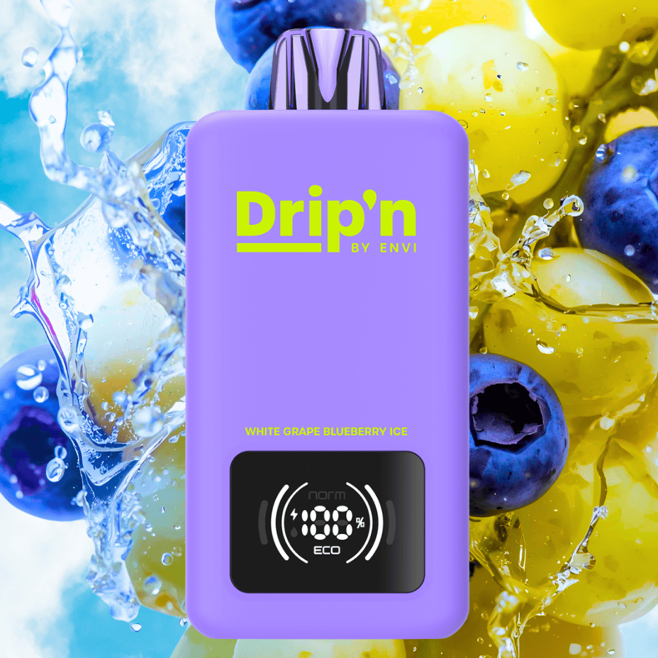 Drip'n by Envi 26ml 70K Disposable Vape - White Grape Blueberry Ice Okotoks Vape SuperStore Okotoks Alberta