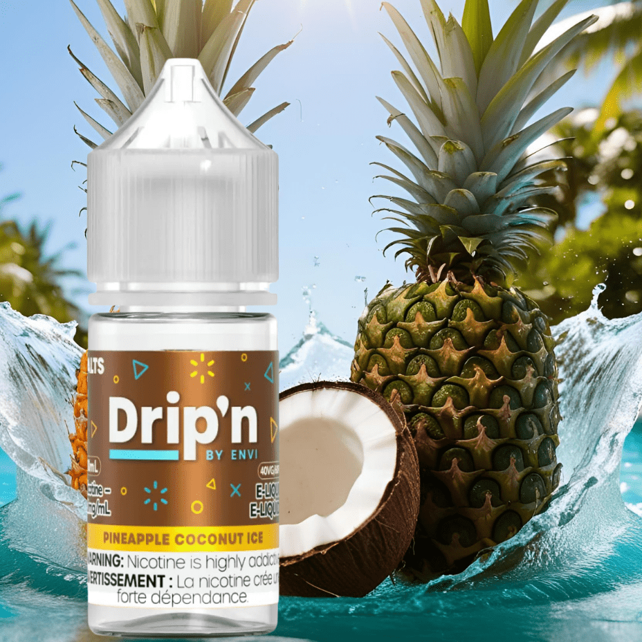 Drip'n by Envi Classics Salt-Pineapple Coconut Ice 20mg / 30mL Okotoks Vape SuperStore Okotoks Alberta