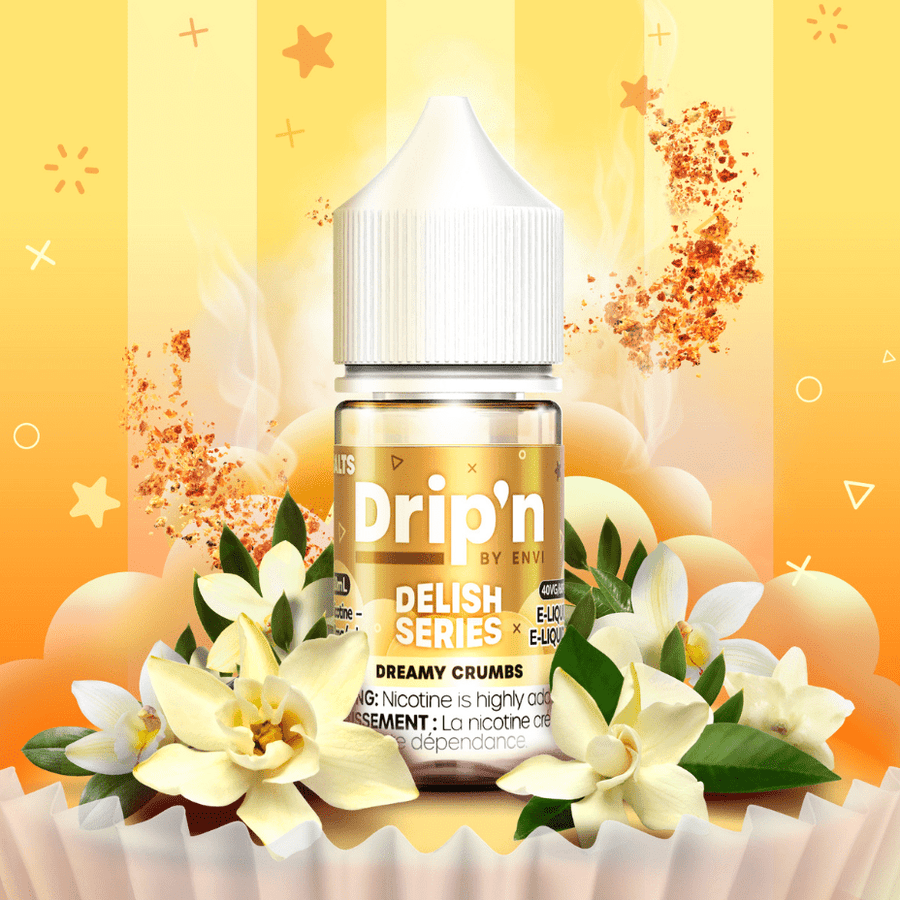 Drip'n by Envi Delish Salt-Dreamy Crumbs 20mg / 30mL Okotoks Vape SuperStore Okotoks Alberta